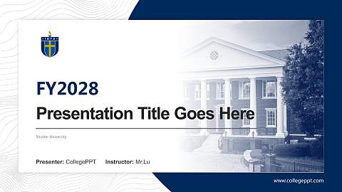 Shorter University Academic Presentation/Research Findings Report PPT Template
