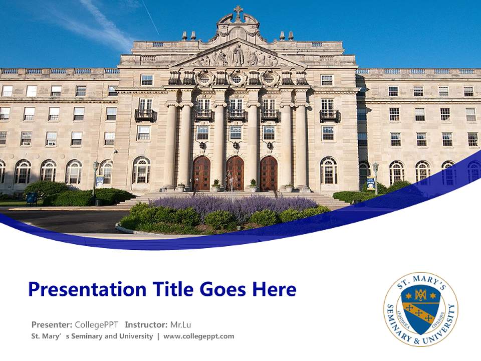 St. Mary’s Seminary and University Course/Courseware Creation PPT Template4:3 ratio PPT effect preview image5