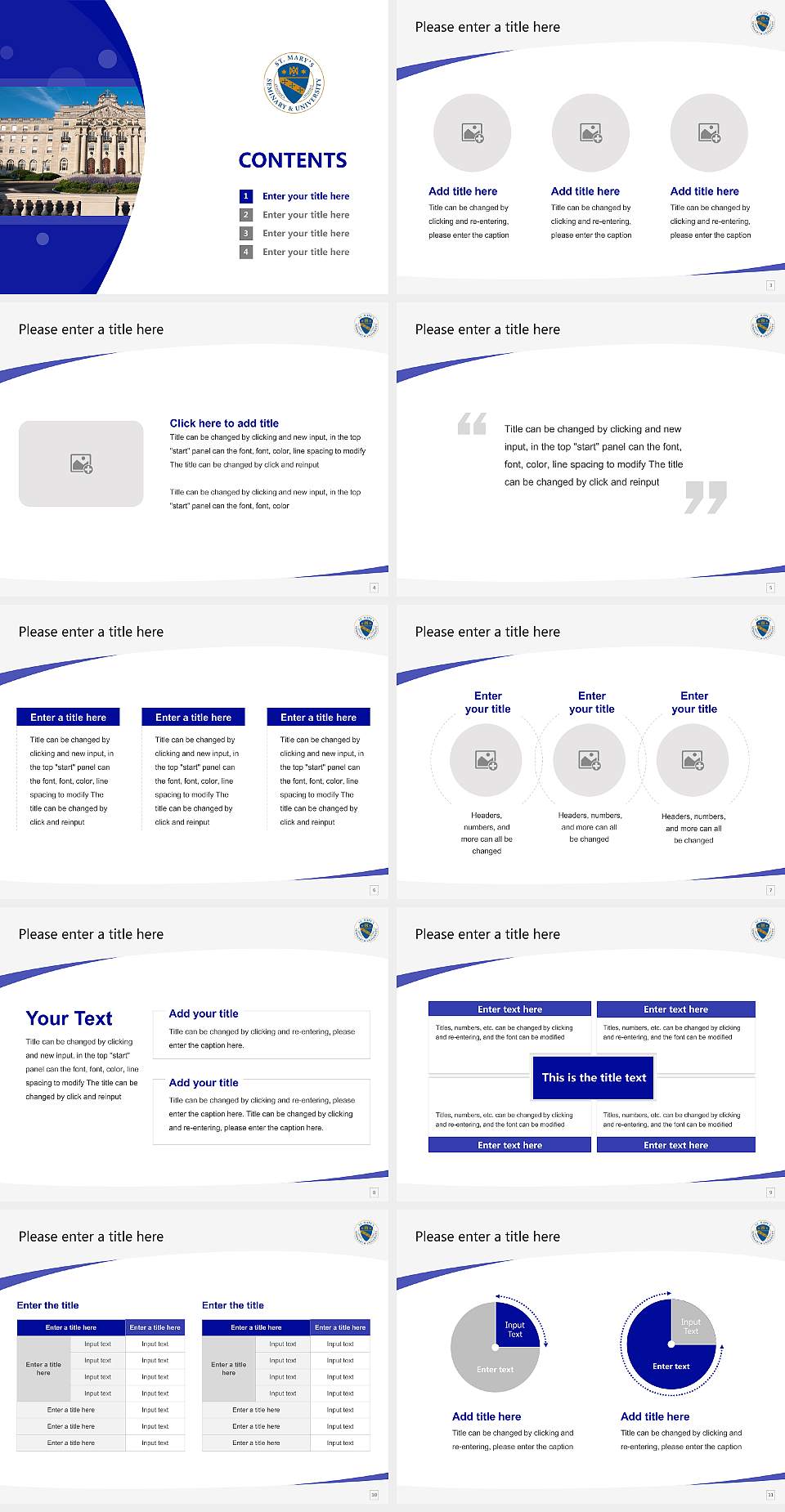 St. Mary’s Seminary and University Course/Courseware Creation PPT Template4:3 ratio PPT effect preview image2