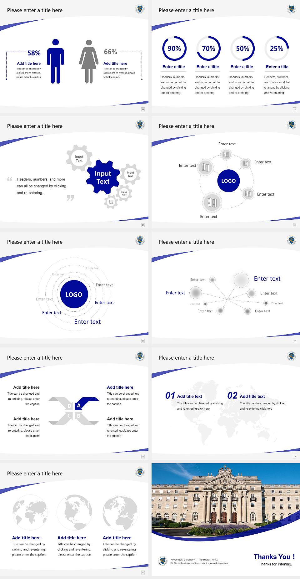 St. Mary’s Seminary and University Course/Courseware Creation PPT Template4:3 ratio PPT effect preview image4
