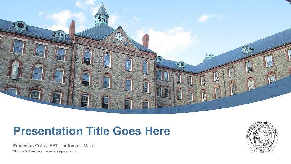 St. John’s Seminary Course/Courseware Creation PPT Template16:9 ratio PPT effect preview image