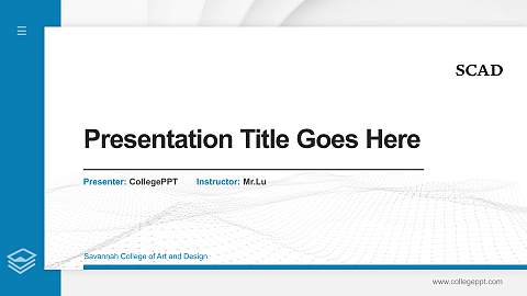 Savannah College of Art and Design Thesis Proposal/Graduation Defense PPT Template
