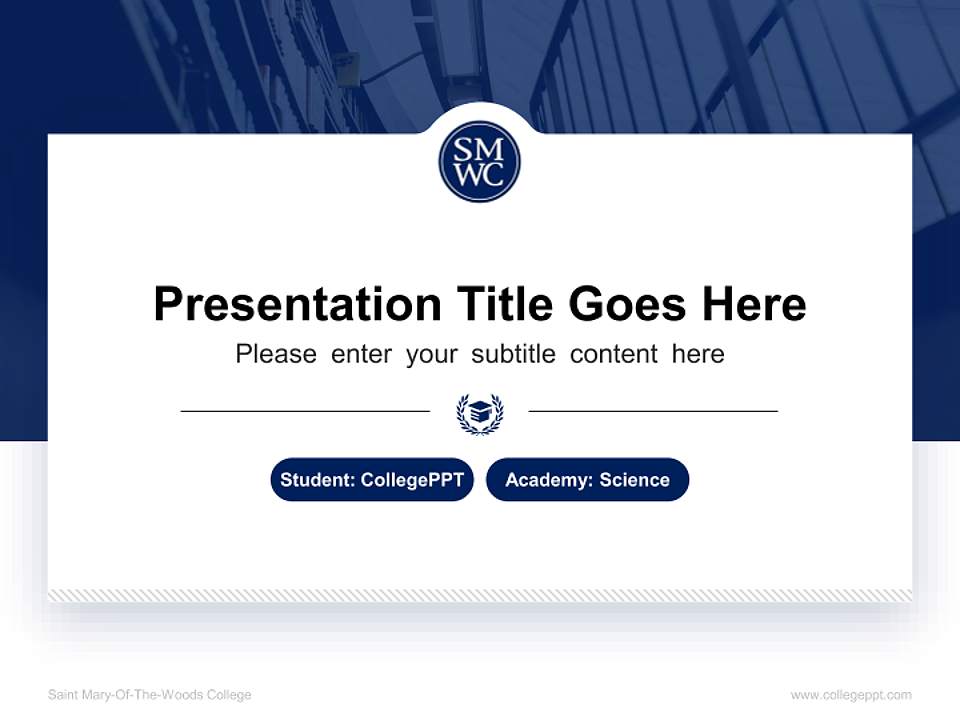 Saint Mary-Of-The-Woods College National Scholarship Defense PPT Template4:3 ratio PPT effect preview image4