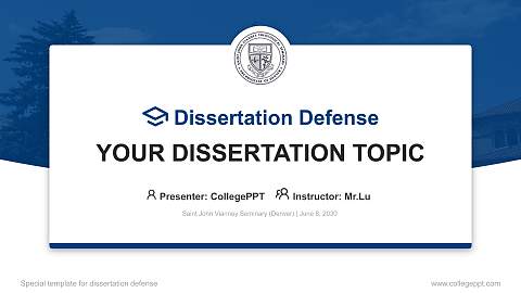 Saint John Vianney Seminary (Denver) Graduation Thesis Defense PPT Template