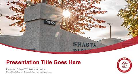Shasta Bible College and Graduate School Course/Courseware Creation PPT Template