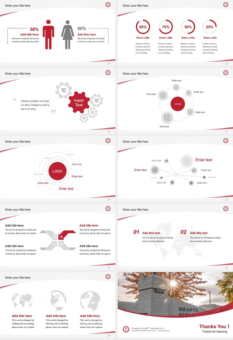 Shasta Bible College and Graduate School Course/Courseware Creation PPT Template16:9 ratio PPT effect preview image4
