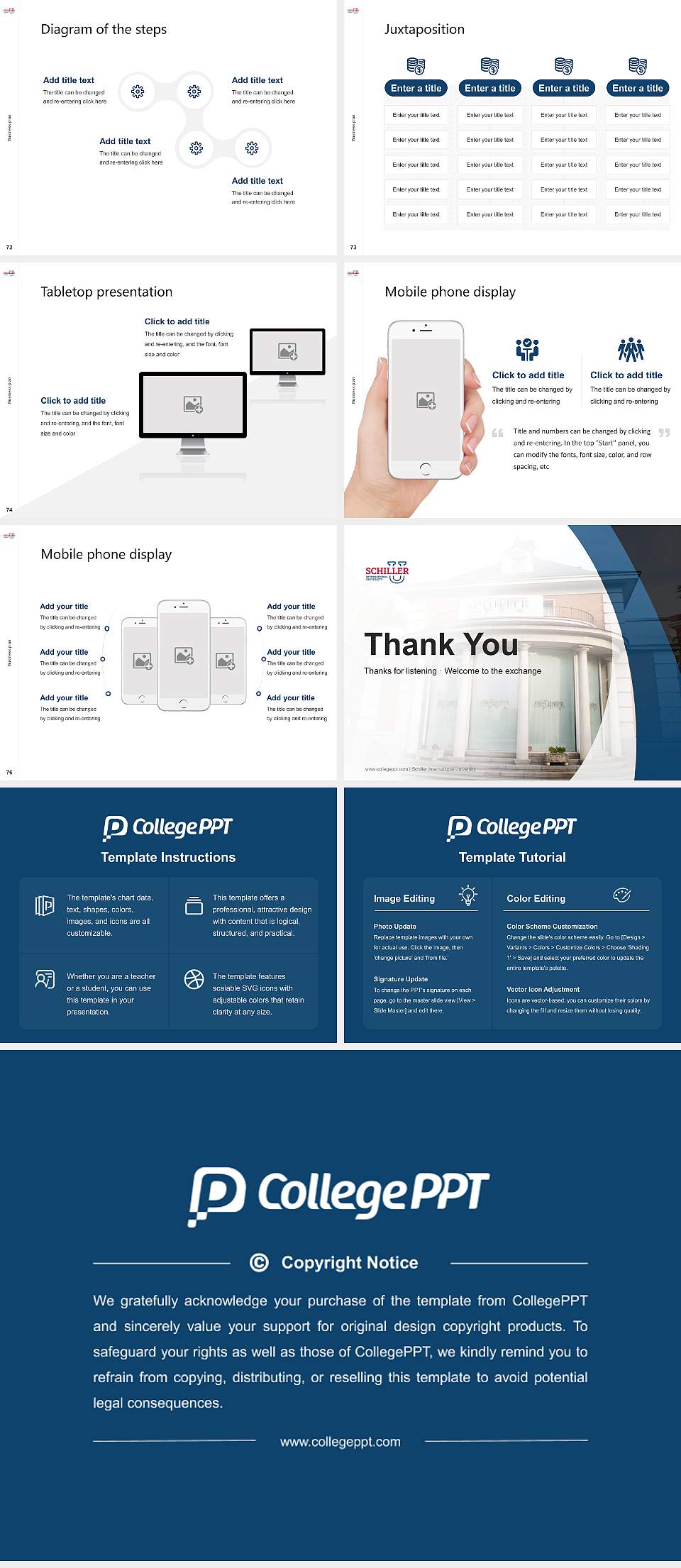 Schiller International University Competition/Entrepreneurship Contest PPT Template4:3 ratio PPT effect preview image9