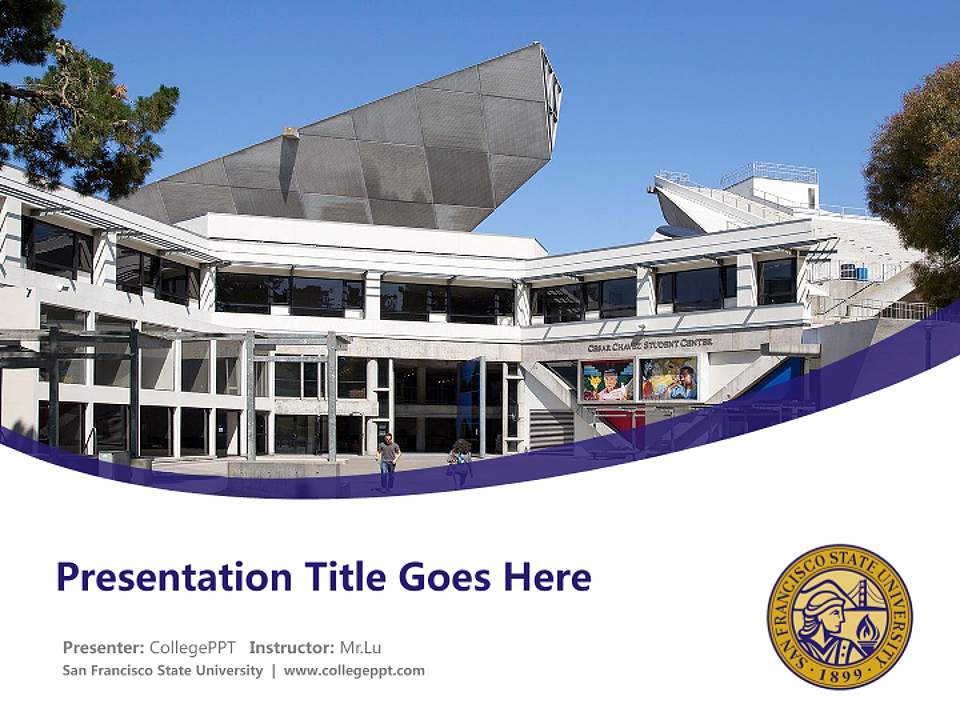 San Francisco State University Course/Courseware Creation PPT Template4:3 ratio PPT effect preview image5
