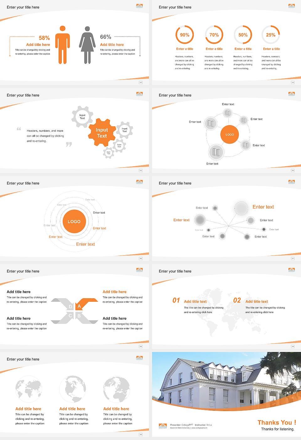 Savannah State University Course/Courseware Creation PPT Template16:9 ratio PPT effect preview image4