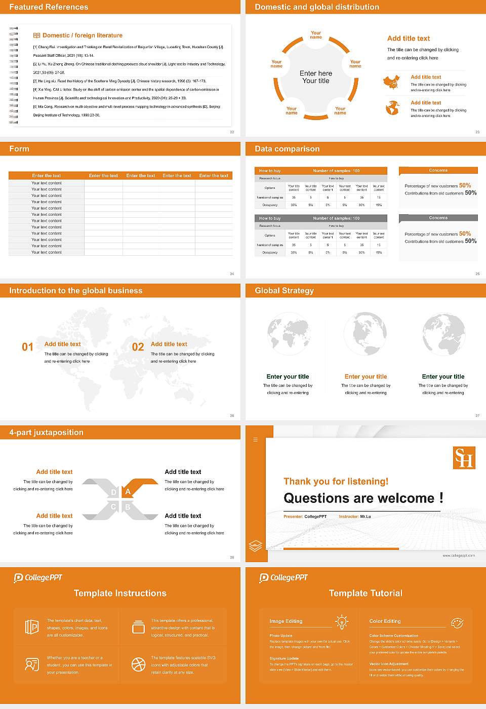 Sam Houston State University Thesis Proposal/Graduation Defense PPT Template16:9 ratio PPT effect preview image4