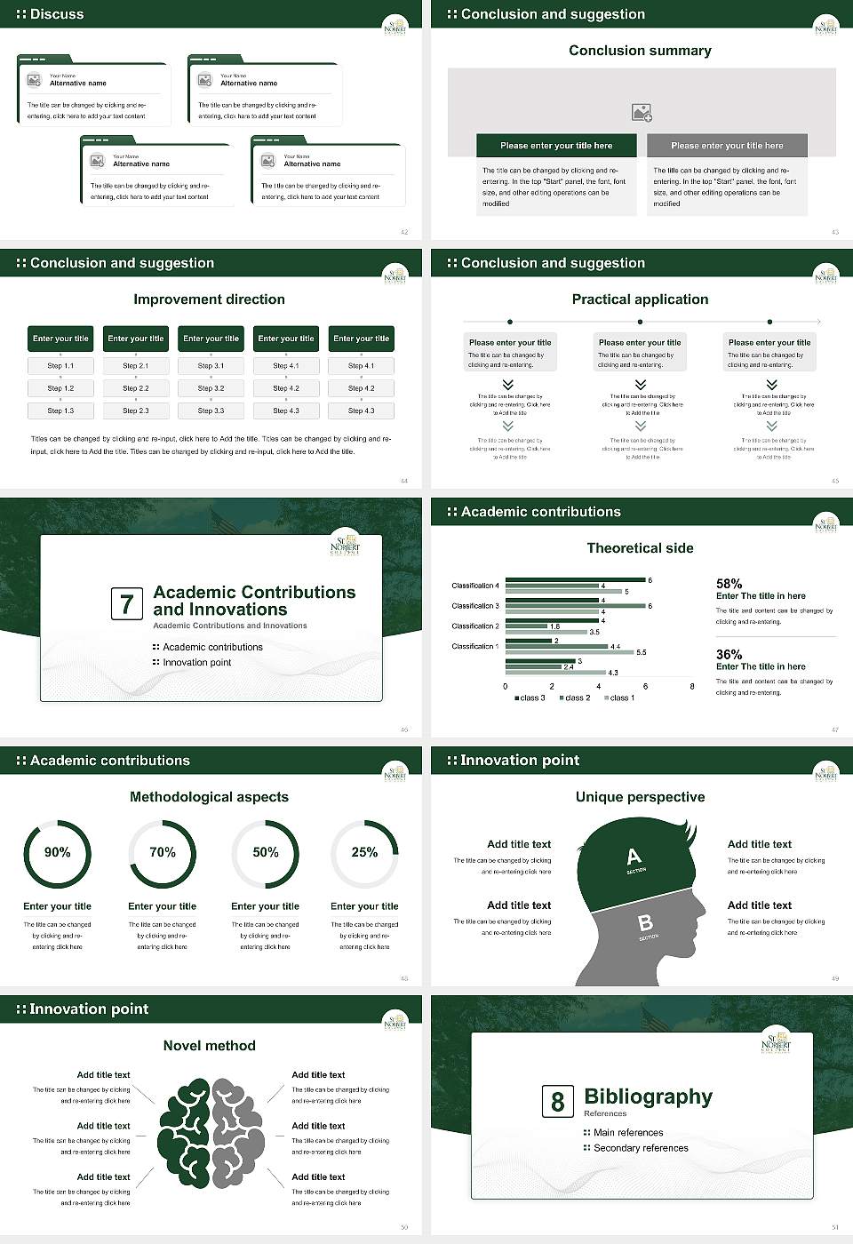Saint Norbert College Graduation Thesis Defense PPT Template16:9 ratio PPT effect preview image6