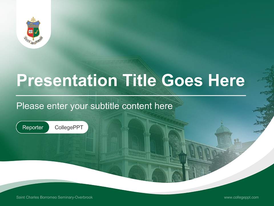 Saint Charles Borromeo Seminary-Overbrook Lecture Sharing and Networking Event PPT Template4:3 ratio PPT effect preview image4
