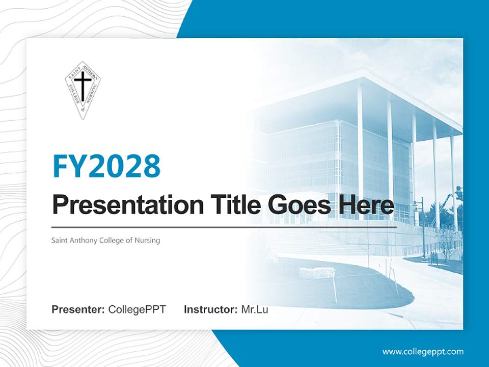 Saint Anthony College of Nursing Academic Presentation/Research Findings Report PPT Template4:3 ratio PPT effect preview image5