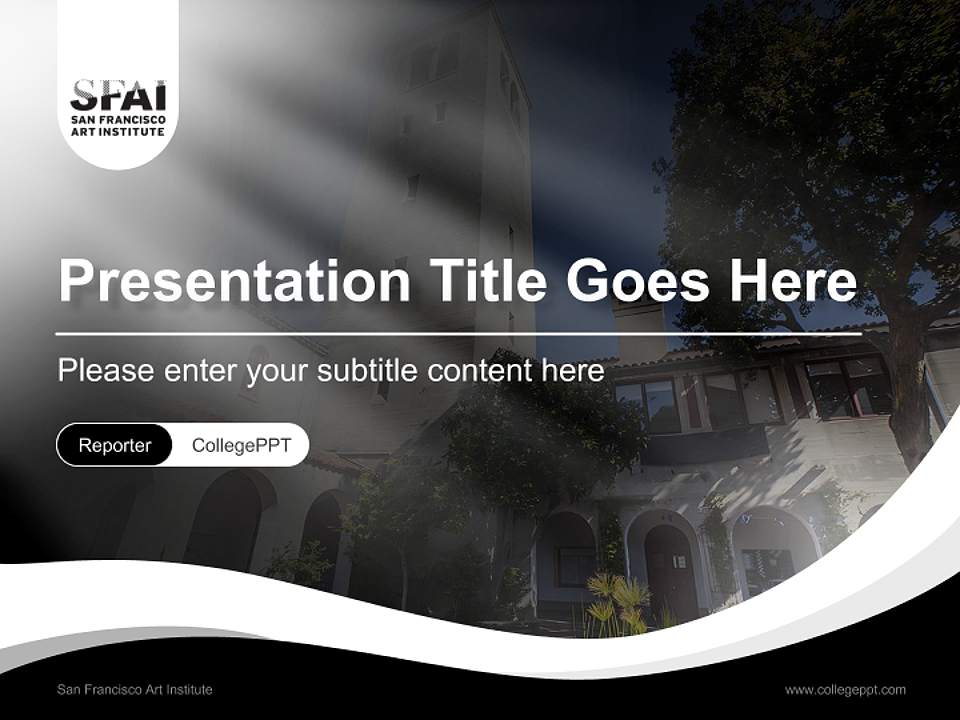 San Francisco Art Institute Lecture Sharing and Networking Event PPT Template4:3 ratio PPT effect preview image4