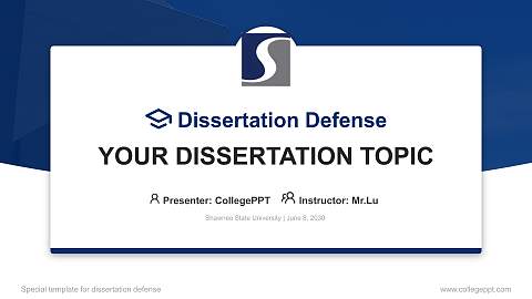 Shawnee State University Graduation Thesis Defense PPT Template
