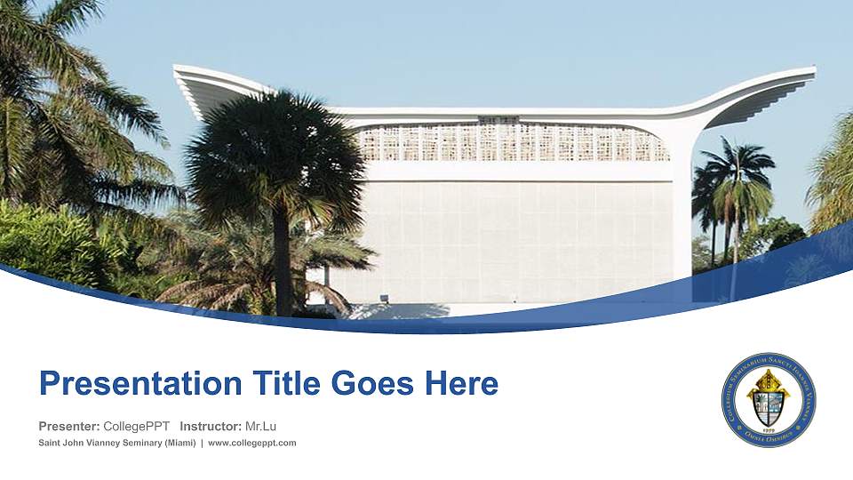 Saint John Vianney Seminary (Miami) Course/Courseware Creation PPT Template16:9 ratio PPT effect preview image
