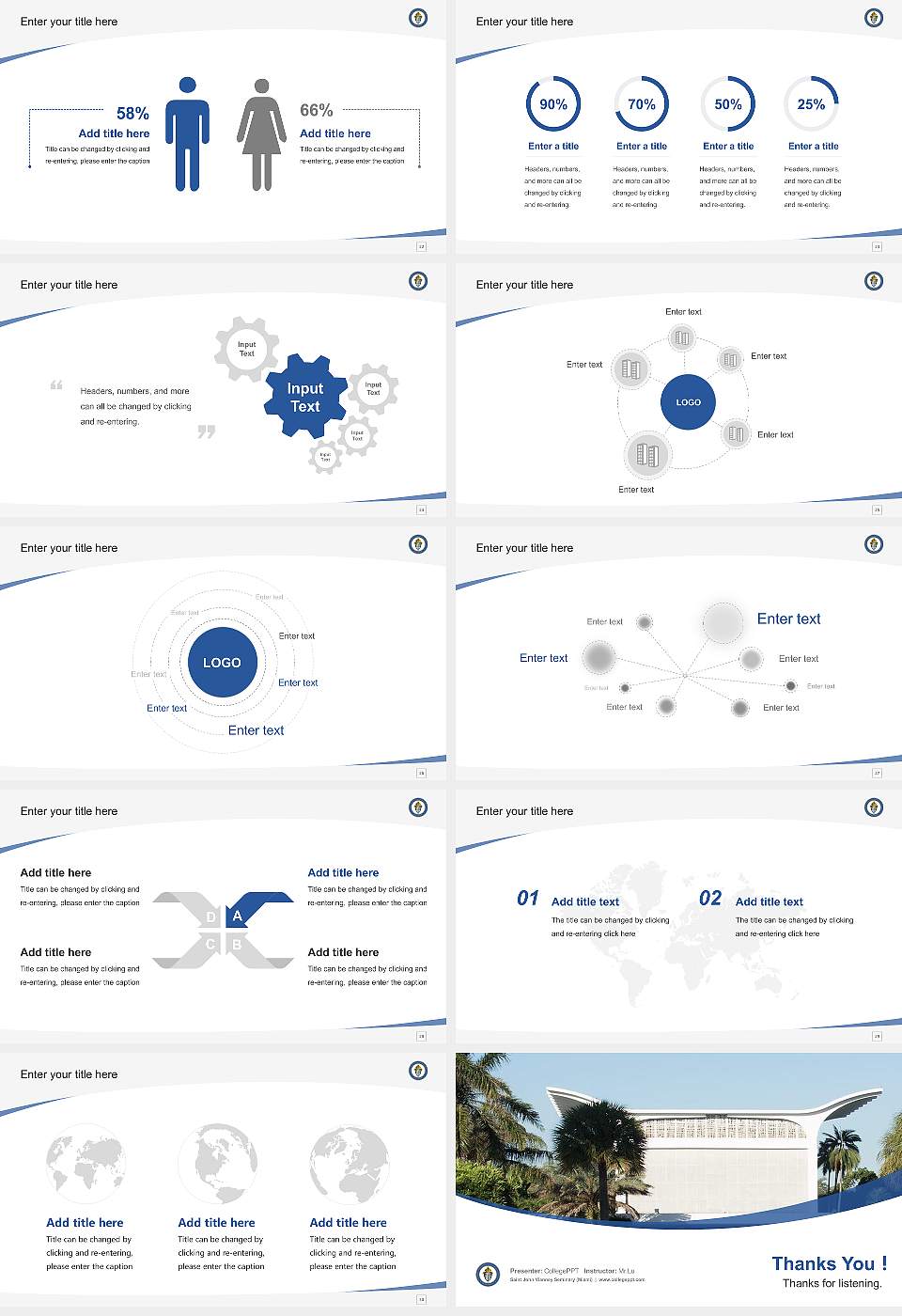 Saint John Vianney Seminary (Miami) Course/Courseware Creation PPT Template16:9 ratio PPT effect preview image4