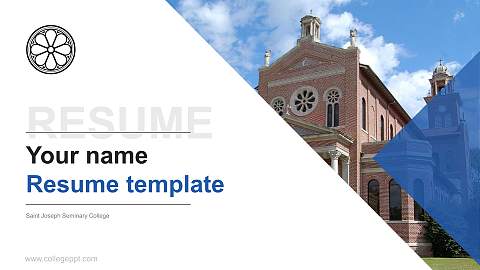 Saint Joseph Seminary College Resume PPT Template