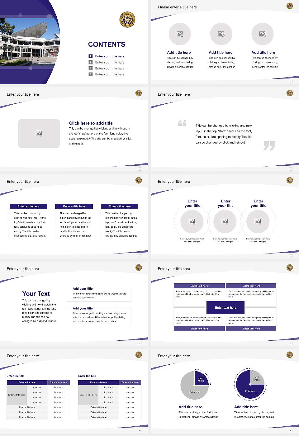 San Francisco State University Course/Courseware Creation PPT Template16:9 ratio PPT effect preview image2