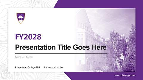Saint Michael’S College Academic Presentation/Research Findings Report PPT Template