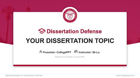 Santa Clara University Graduation Thesis Defense PPT Template