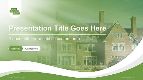 Sarah Lawrence College Lecture Sharing and Networking Event PPT Template