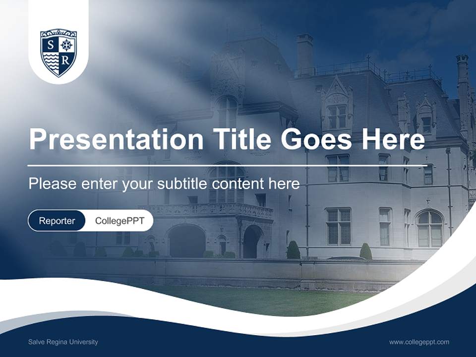 Salve Regina University Lecture Sharing and Networking Event PPT Template4:3 ratio PPT effect preview image4