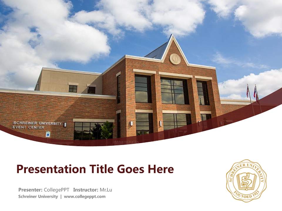 Schreiner University Course/Courseware Creation PPT Template4:3 ratio PPT effect preview image5