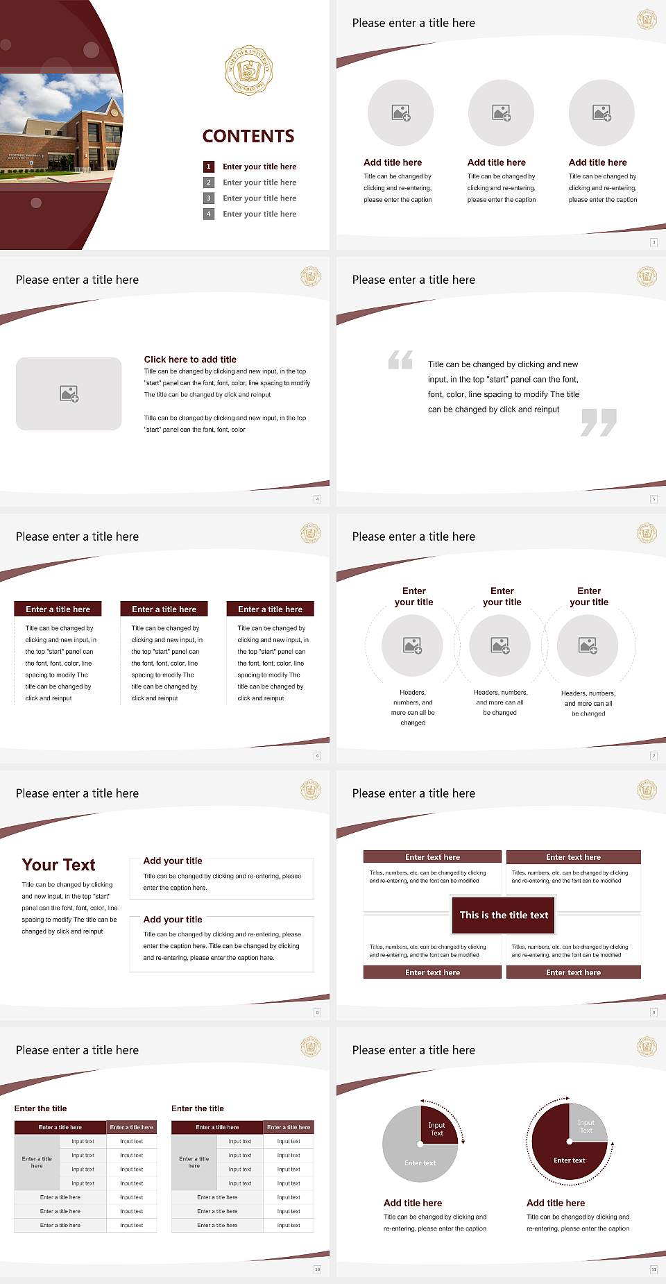 Schreiner University Course/Courseware Creation PPT Template4:3 ratio PPT effect preview image2