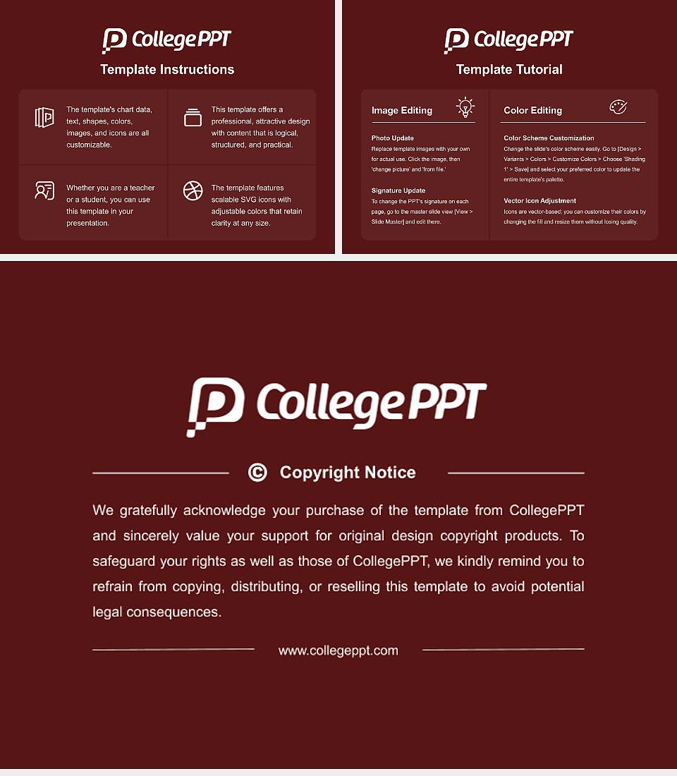 Schreiner University Course/Courseware Creation PPT Template4:3 ratio PPT effect preview image5