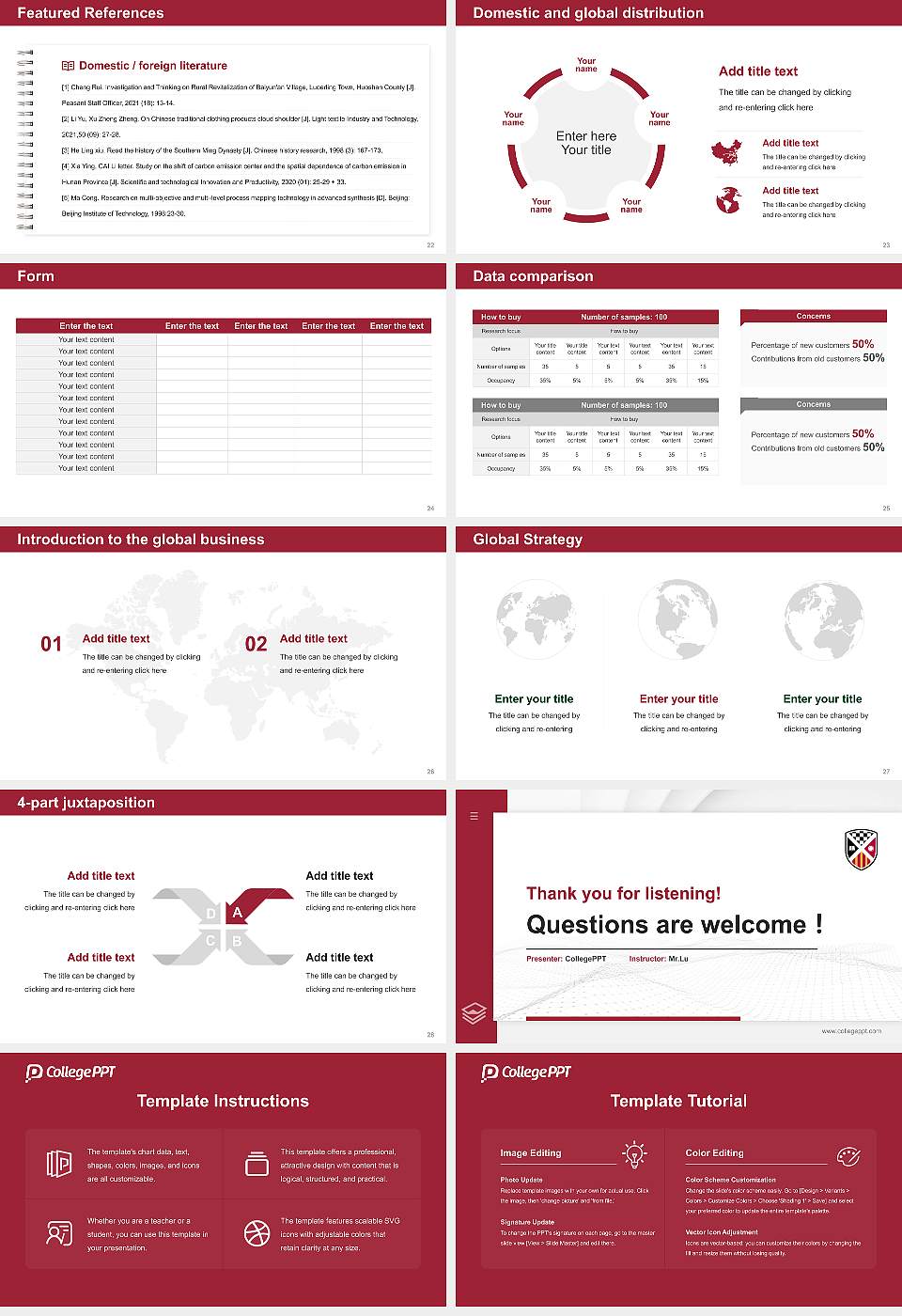 Saint Xavier University Thesis Proposal/Graduation Defense PPT Template16:9 ratio PPT effect preview image4