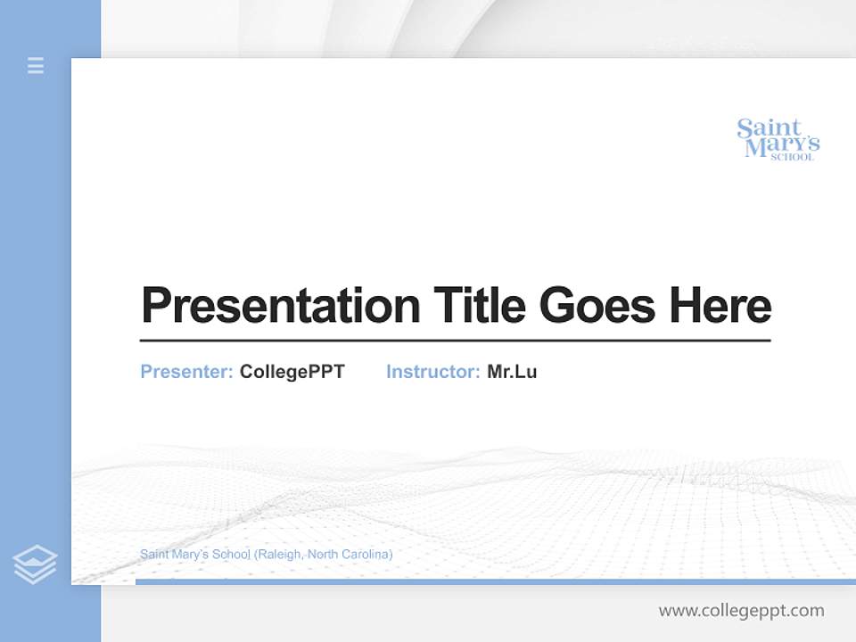 Saint Mary’s School (Raleigh, North Carolina) Thesis Proposal/Graduation Defense PPT Template4:3 ratio PPT effect preview image5