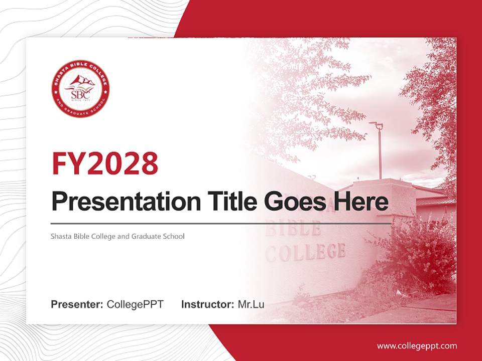 Shasta Bible College and Graduate School Academic Presentation/Research Findings Report PPT Template4:3 ratio PPT effect preview image5