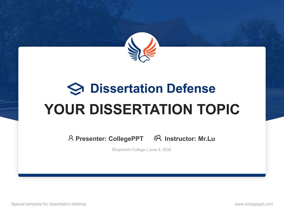 Shepherds College Graduation Thesis Defense PPT Template4:3 ratio PPT effect preview image7