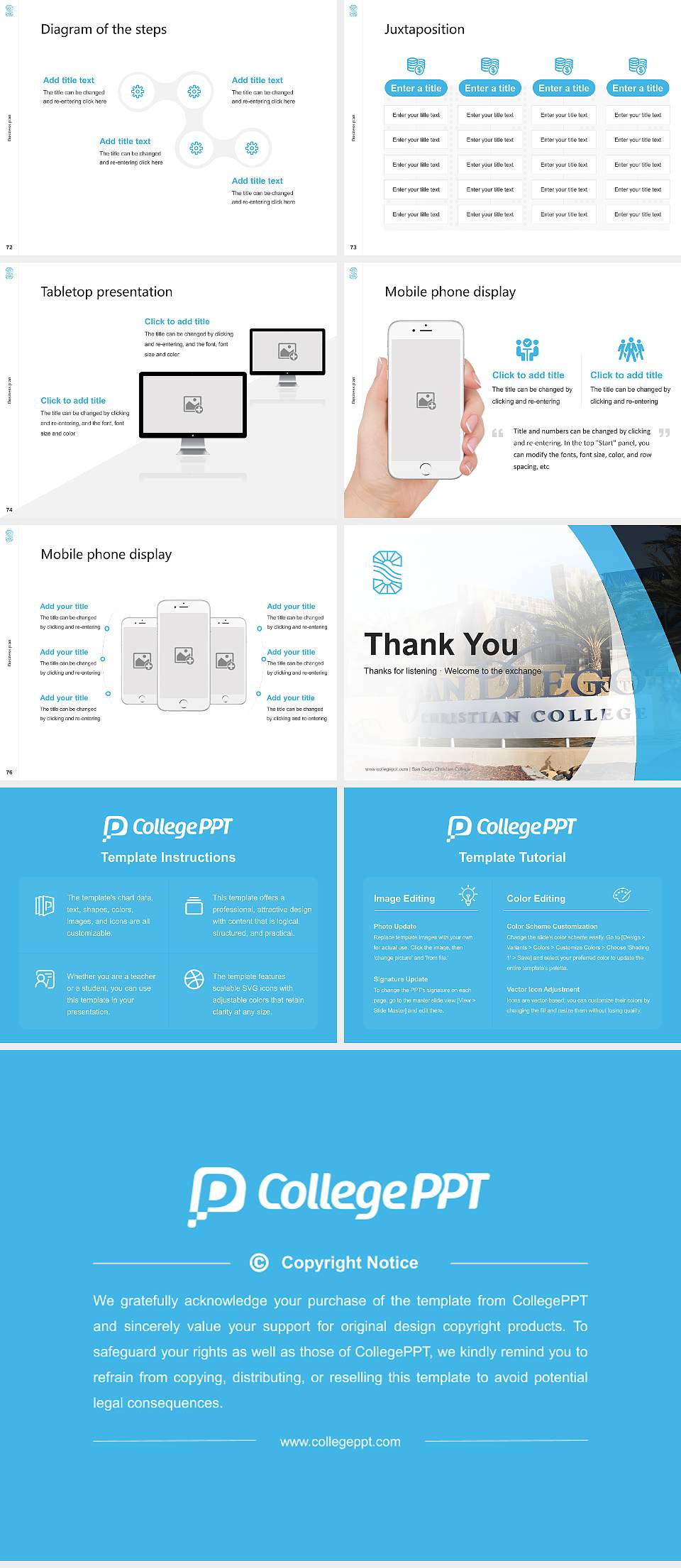 San Diego Christian College Competition/Entrepreneurship Contest PPT Template4:3 ratio PPT effect preview image9