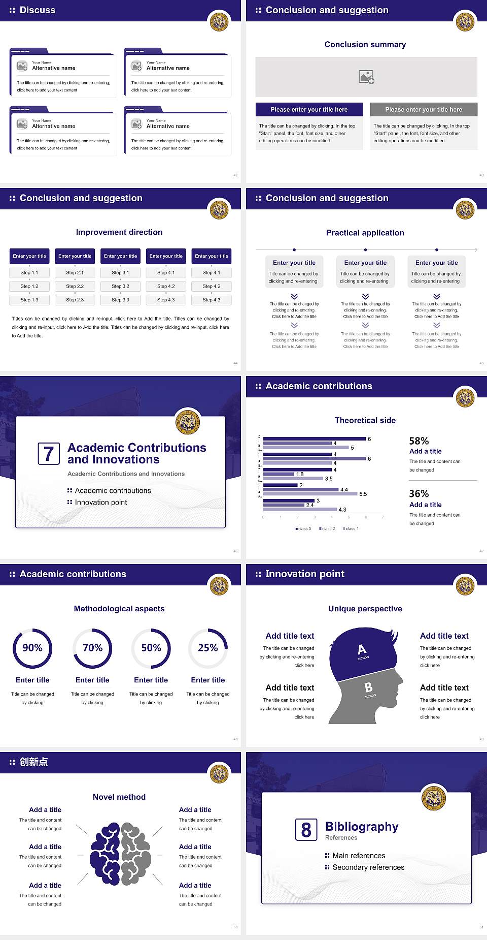 San Francisco State University Graduation Thesis Defense PPT Template4:3 ratio PPT effect preview image6