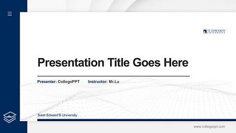 Saint Edward’S University Thesis Proposal/Graduation Defense PPT Template