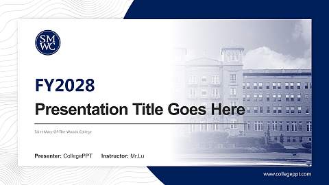 Saint Mary-Of-The-Woods College Academic Presentation/Research Findings Report PPT Template