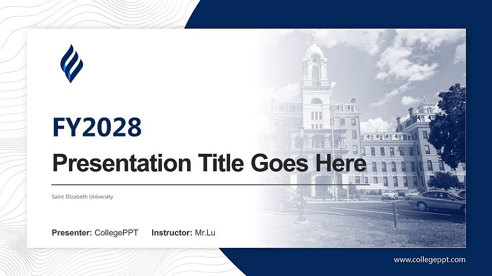 Saint Elizabeth University Academic Presentation/Research Findings Report PPT Template16:9 ratio PPT effect preview image