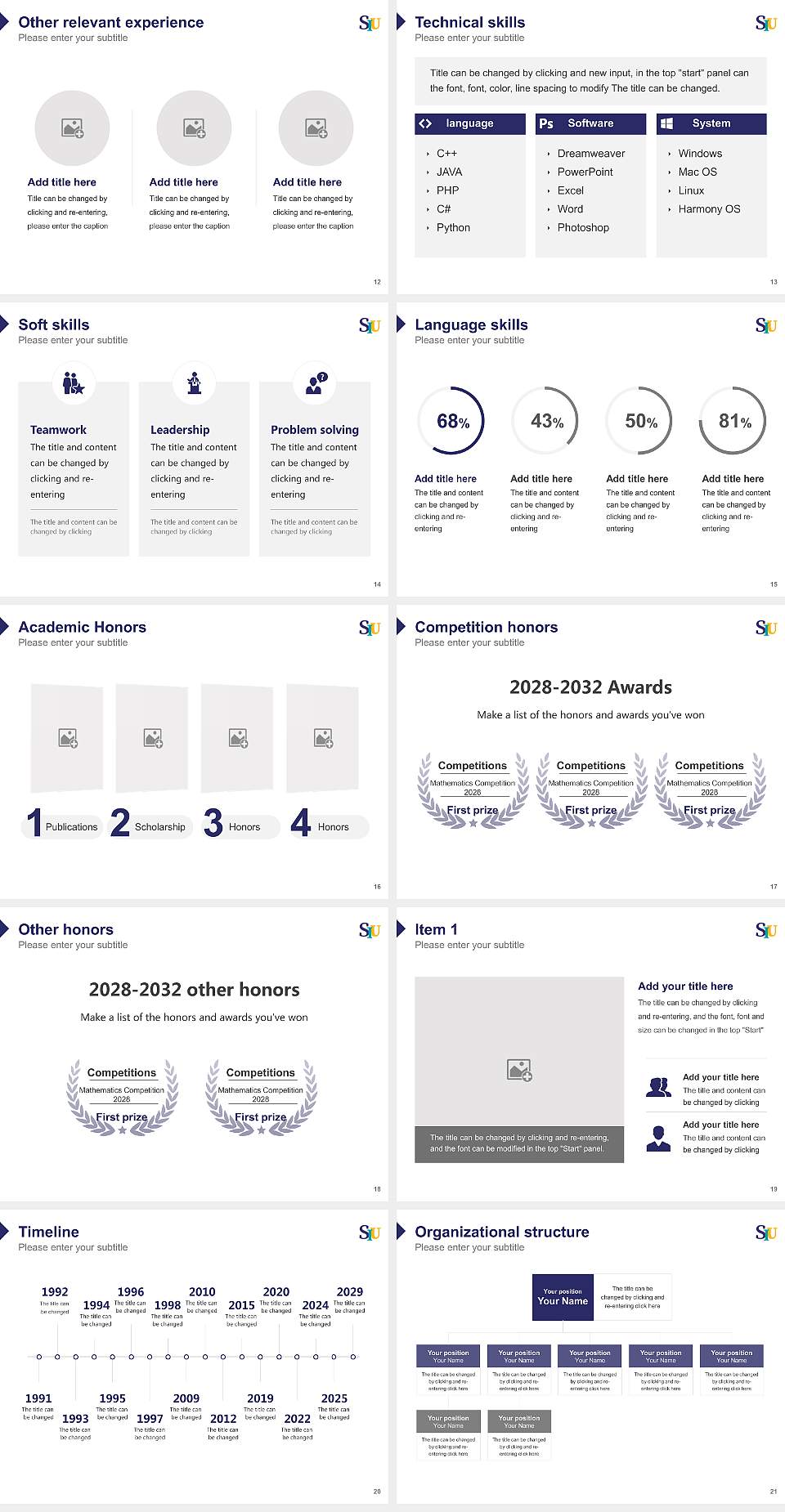 San Ignacio University Resume PPT Template4:3 ratio PPT effect preview image3