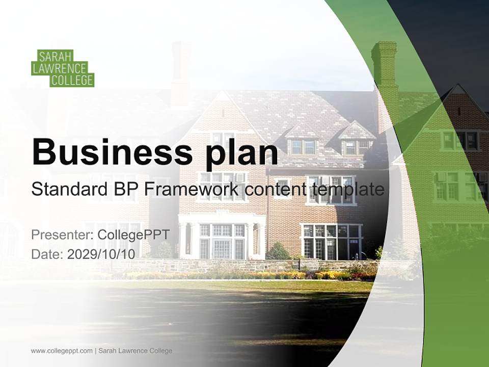 Sarah Lawrence College Competition/Entrepreneurship Contest PPT Template4:3 ratio PPT effect preview image9