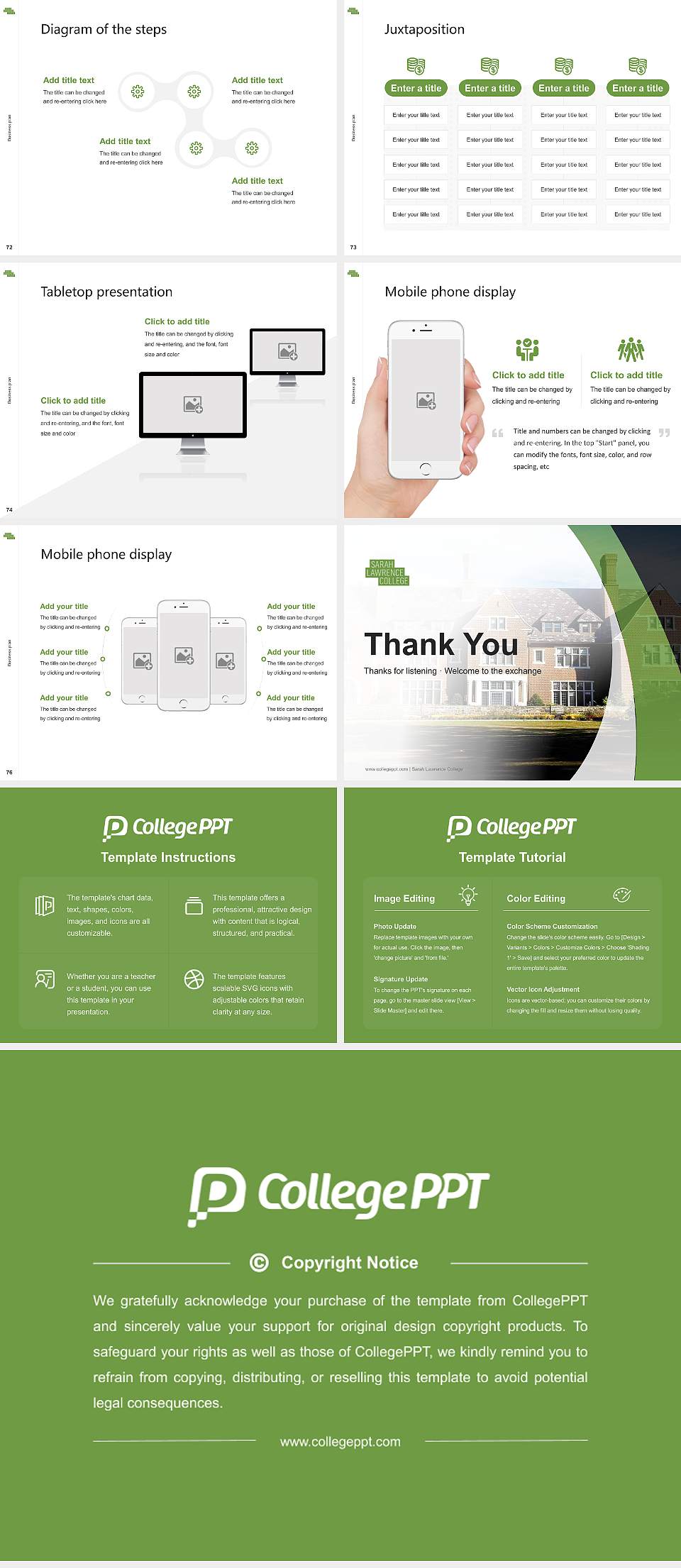 Sarah Lawrence College Competition/Entrepreneurship Contest PPT Template4:3 ratio PPT effect preview image9