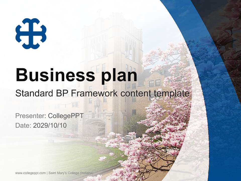 Saint Mary’s College (Indiana) Competition/Entrepreneurship Contest PPT Template4:3 ratio PPT effect preview image9