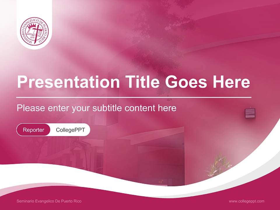 Seminario Evangelico De Puerto Rico Lecture Sharing and Networking Event PPT Template4:3 ratio PPT effect preview image4
