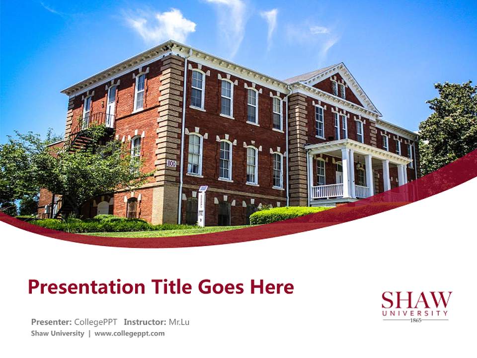 Shaw University Course/Courseware Creation PPT Template4:3 ratio PPT effect preview image5