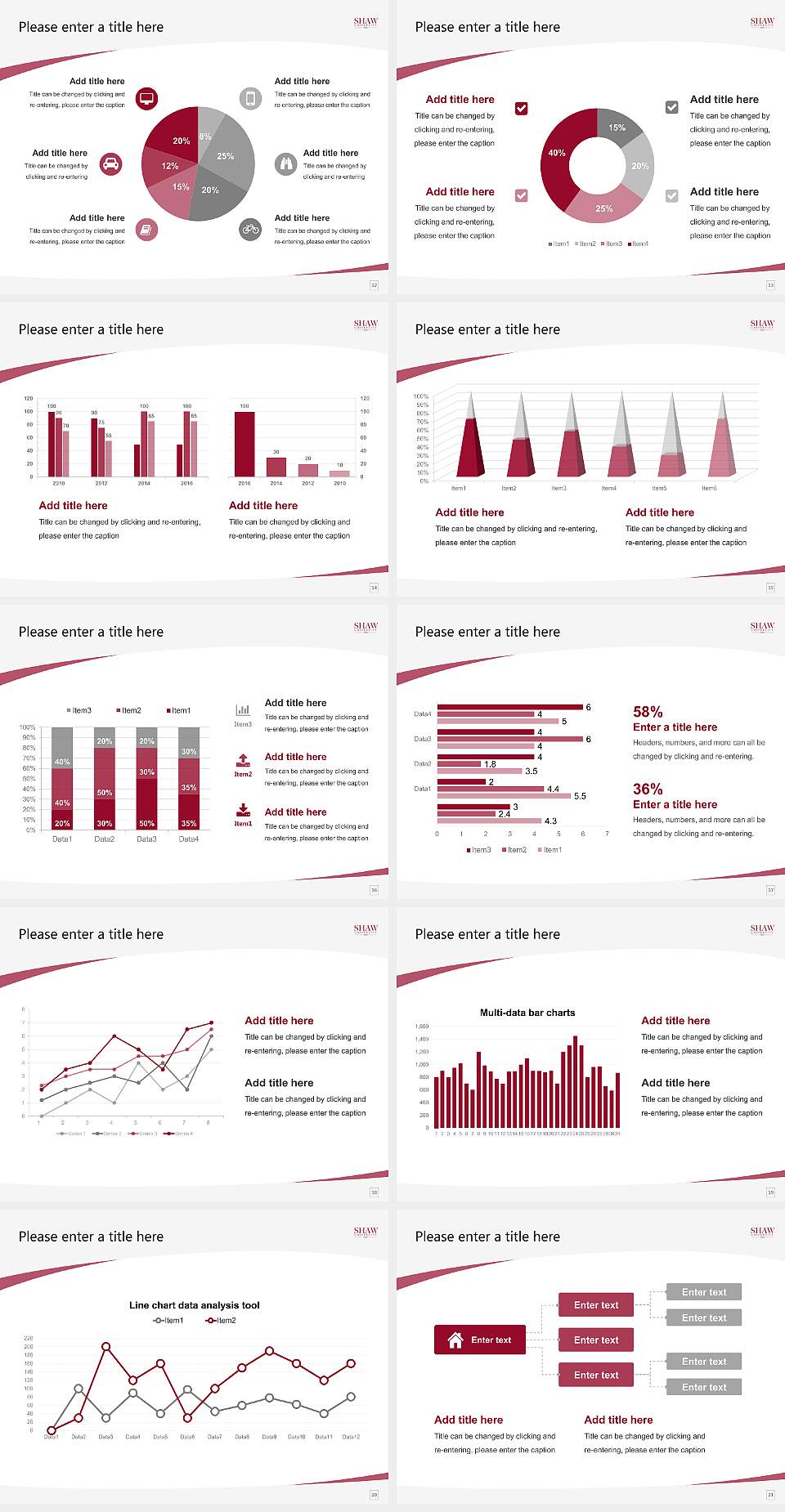 Shaw University Course/Courseware Creation PPT Template4:3 ratio PPT effect preview image3