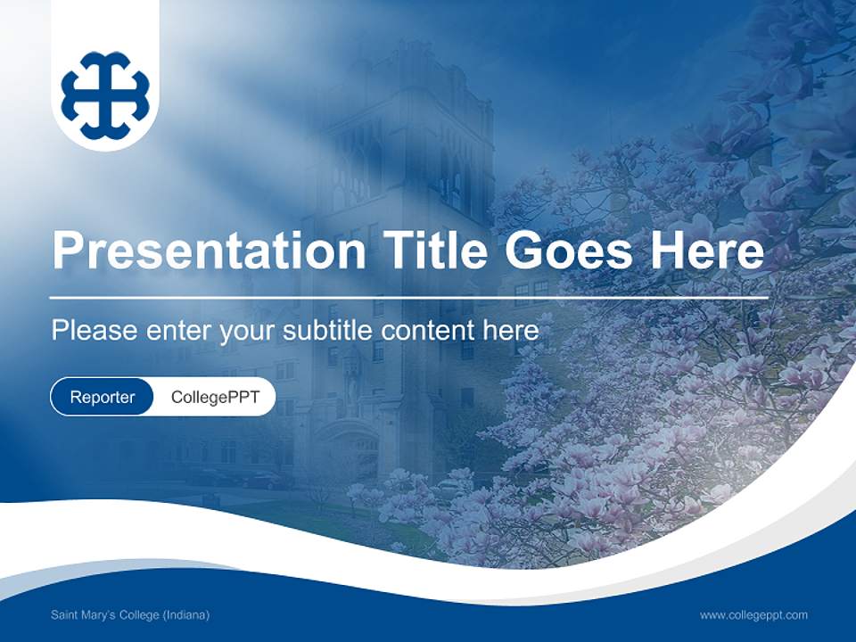 Saint Mary’s College (Indiana) Lecture Sharing and Networking Event PPT Template4:3 ratio PPT effect preview image4