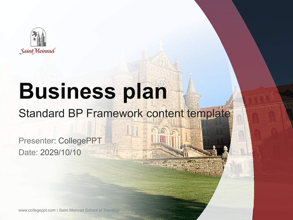 Saint Meinrad School of Theology Competition/Entrepreneurship Contest PPT Template4:3 ratio PPT effect preview image9