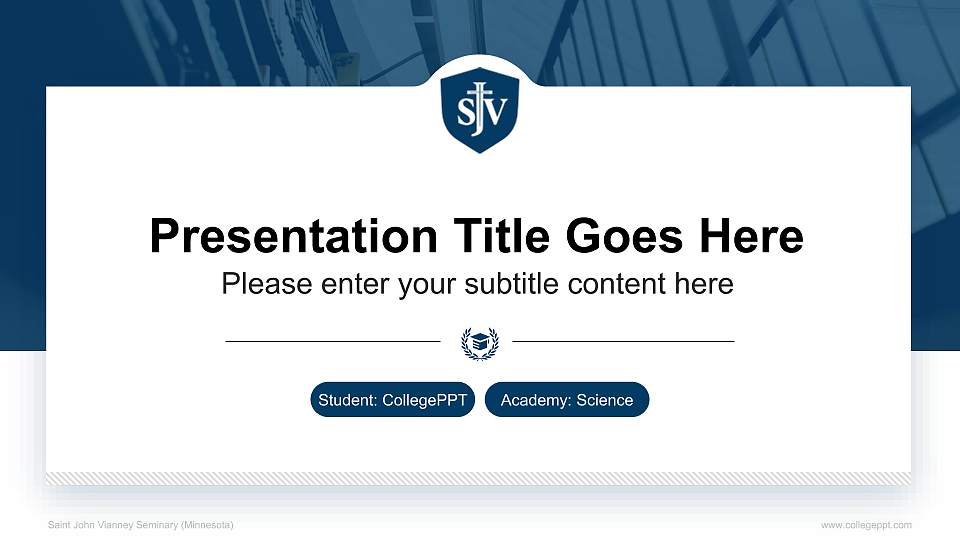 Saint John Vianney Seminary (Minnesota) National Scholarship Defense PPT Template16:9 ratio PPT effect preview image