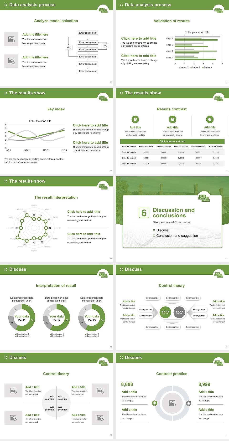 Sarah Lawrence College Graduation Thesis Defense PPT Template4:3 ratio PPT effect preview image5